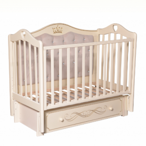 Детская кроватка ''Каролина' 555' с мягкой спинкой